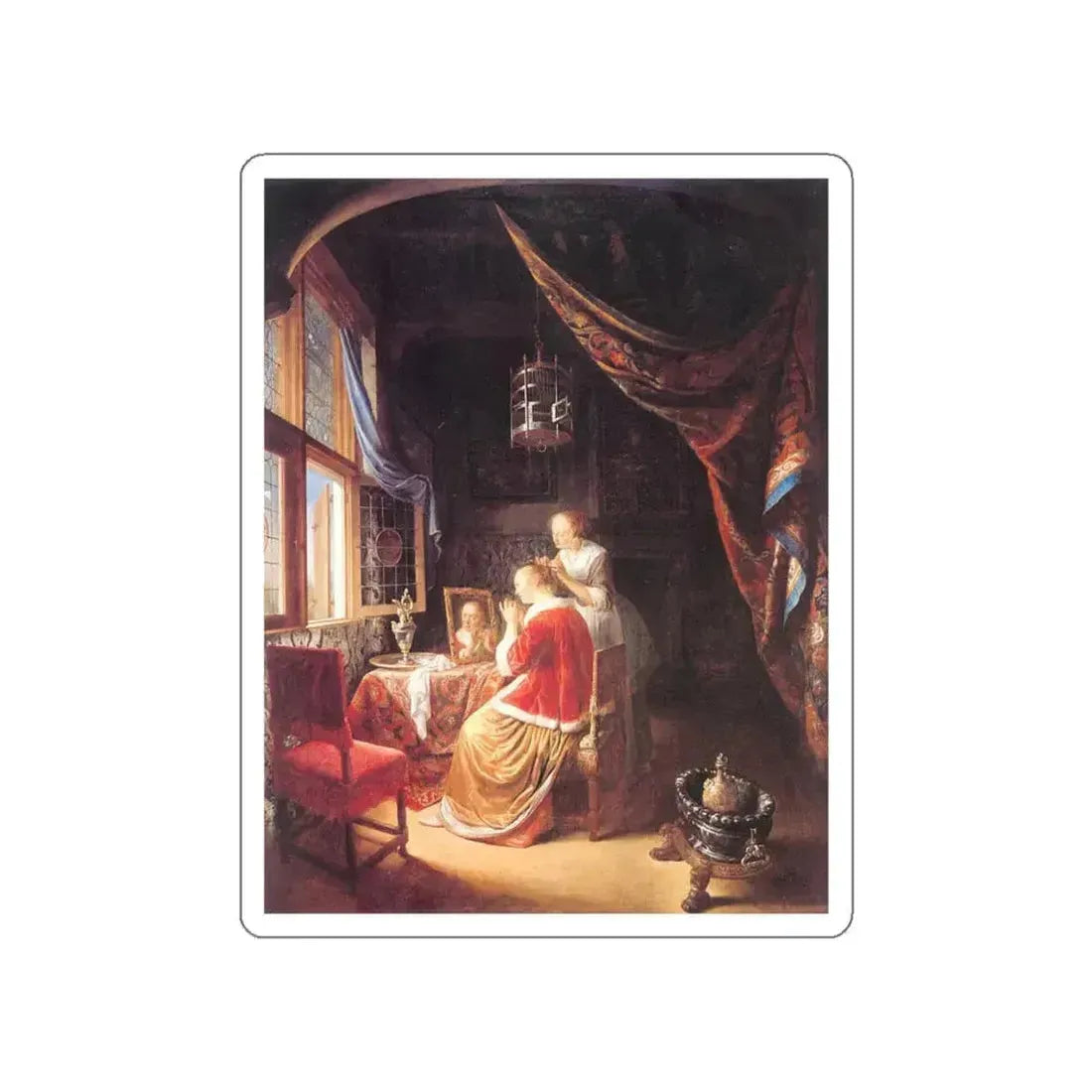 DOU, Gerrit - Dress (Artwork) STICKER Vinyl Die-Cut Decal White Die-Cut 6 Inch - The Sticker Space