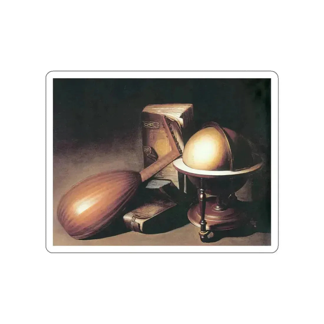 DOU, Gerrit - Lute (Artwork) STICKER Vinyl Die-Cut Decal White Die-Cut 4 Inch - The Sticker Space