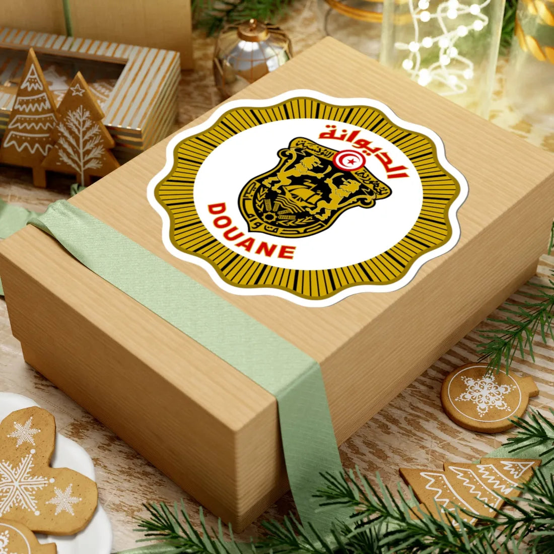 Douanes Tunisie insignes v2 (Tunisia) (Coat of Arms) STICKER Vinyl Kiss-Cut Decal - The Sticker Space