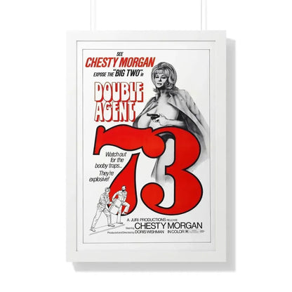 DOUBLE AGENT 1973 - Framed Movie Poster 20" x 30" White - The Sticker Space