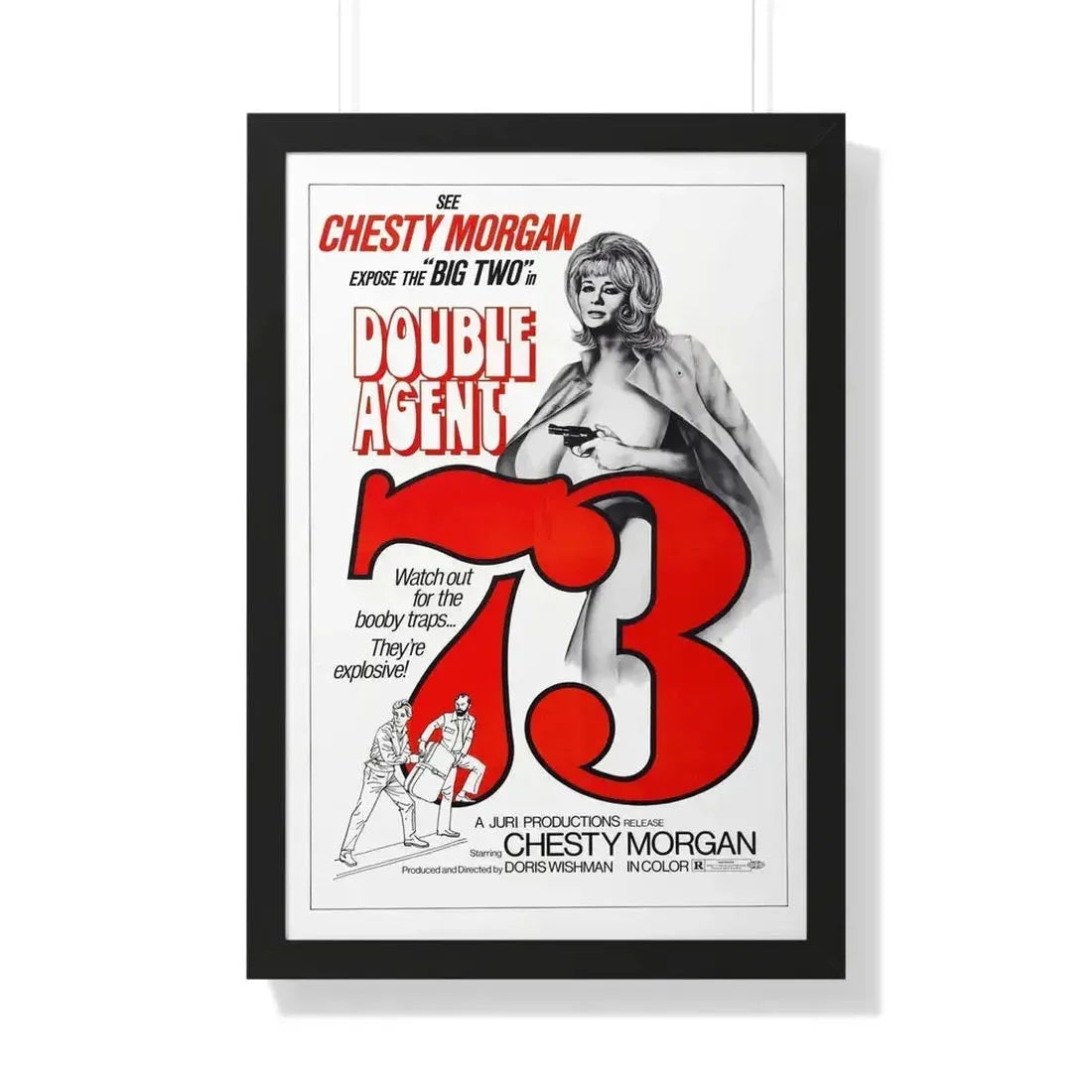 DOUBLE AGENT 1973 - Framed Movie Poster - The Sticker Space