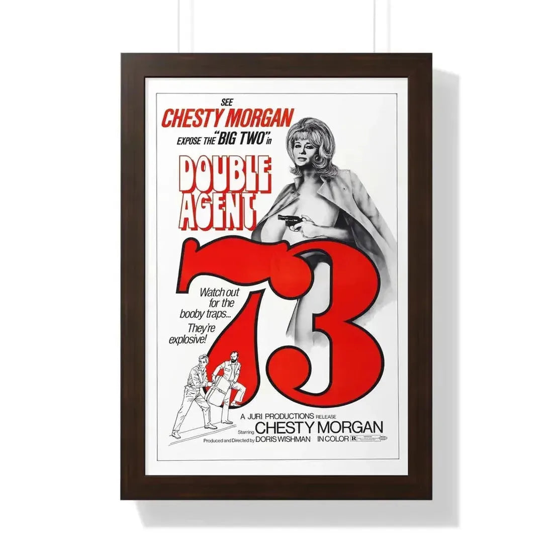 DOUBLE AGENT 1973 - Framed Movie Poster - The Sticker Space