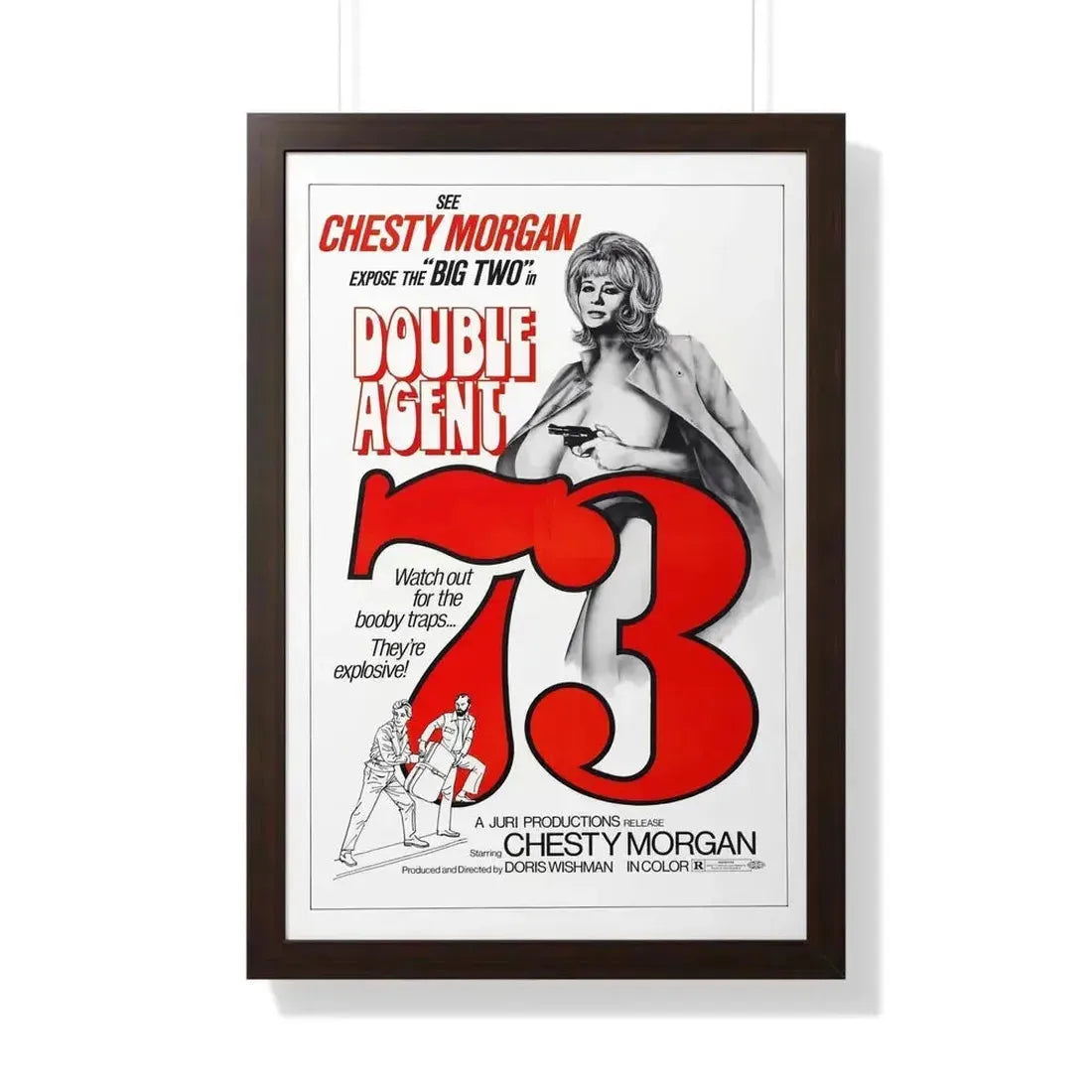 DOUBLE AGENT 1973 - Framed Movie Poster - The Sticker Space