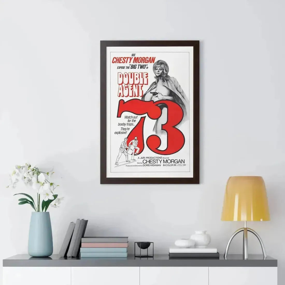 DOUBLE AGENT 1973 - Framed Movie Poster - The Sticker Space