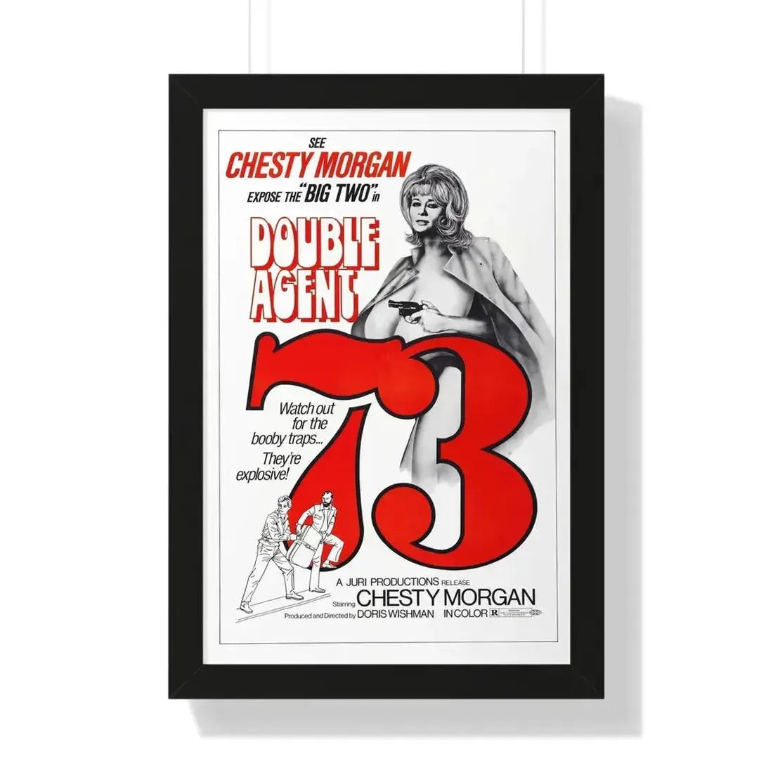 DOUBLE AGENT 1973 - Framed Movie Poster - The Sticker Space