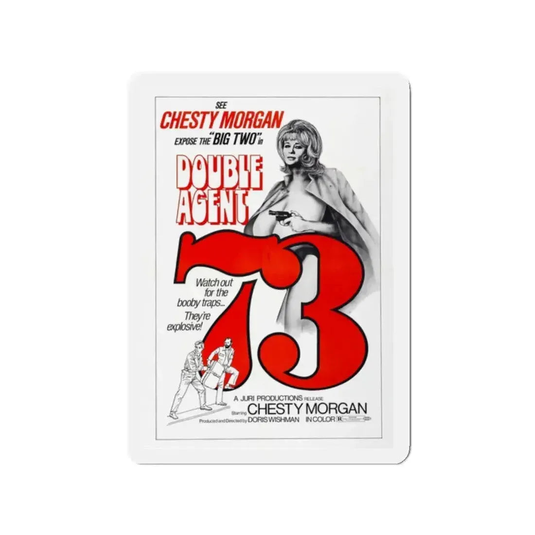 DOUBLE AGENT 1973 Movie Poster - Refrigerator Magnet - The Sticker Space