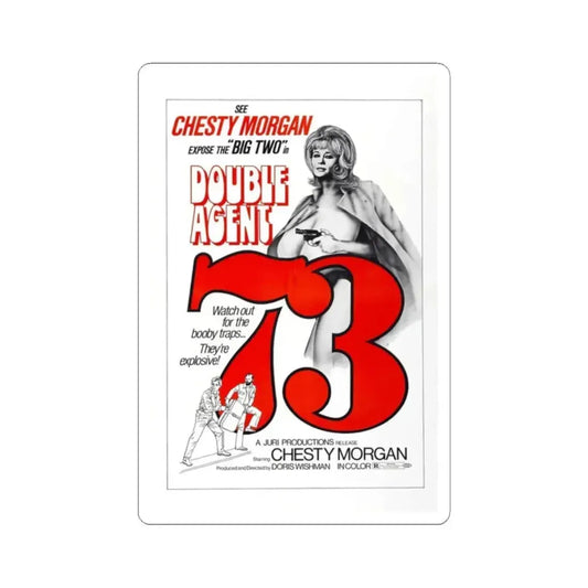 DOUBLE AGENT 1973 Movie Poster - STICKER Vinyl Kiss-Cut Decal 2 Inch White - The Sticker Space