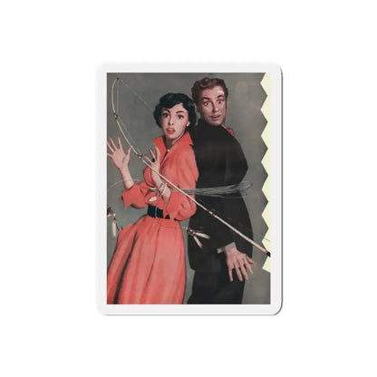 Double Catch, Today's Woman magazine, January 1951 (Magazine Illustration) Refrigerator Magnet 6 Inch Die-Cut - The Sticker Space