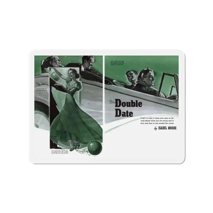 Double Date, Cosmopolitan, June 1939 (Magazine Illustration) Refrigerator Magnet - The Sticker Space