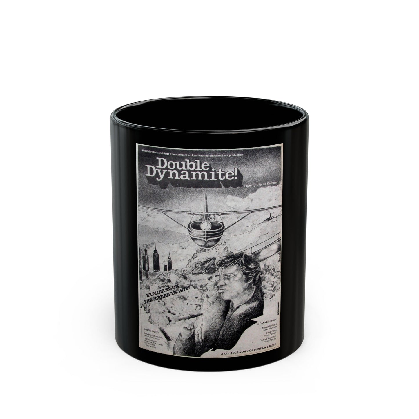 DOUBLE DYNAMITE! 1951 Movie Poster - Black Coffee Mug-11oz-The Sticker Space