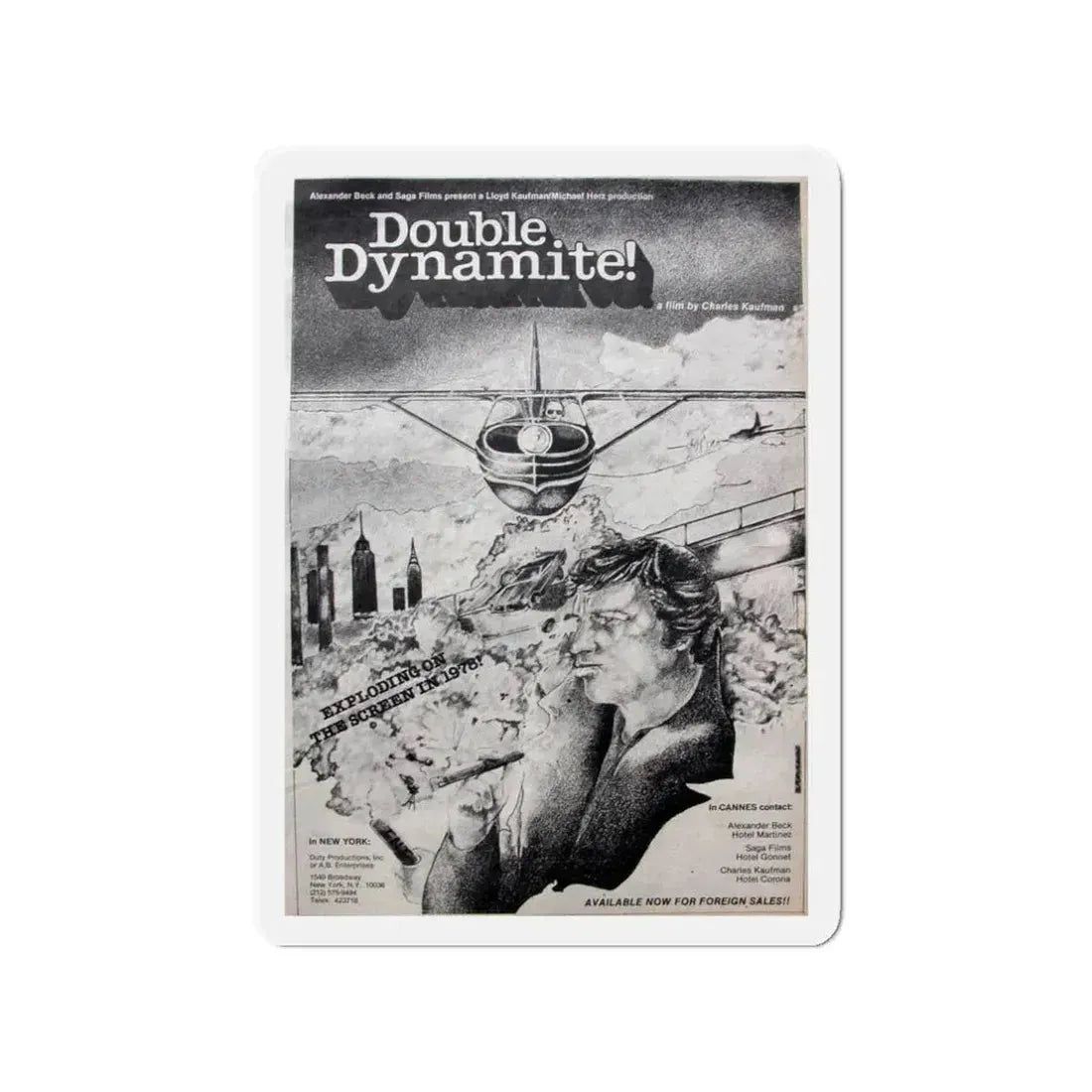 DOUBLE DYNAMITE! 1951 Movie Poster - Refrigerator Magnet 3 Inch - The Sticker Space