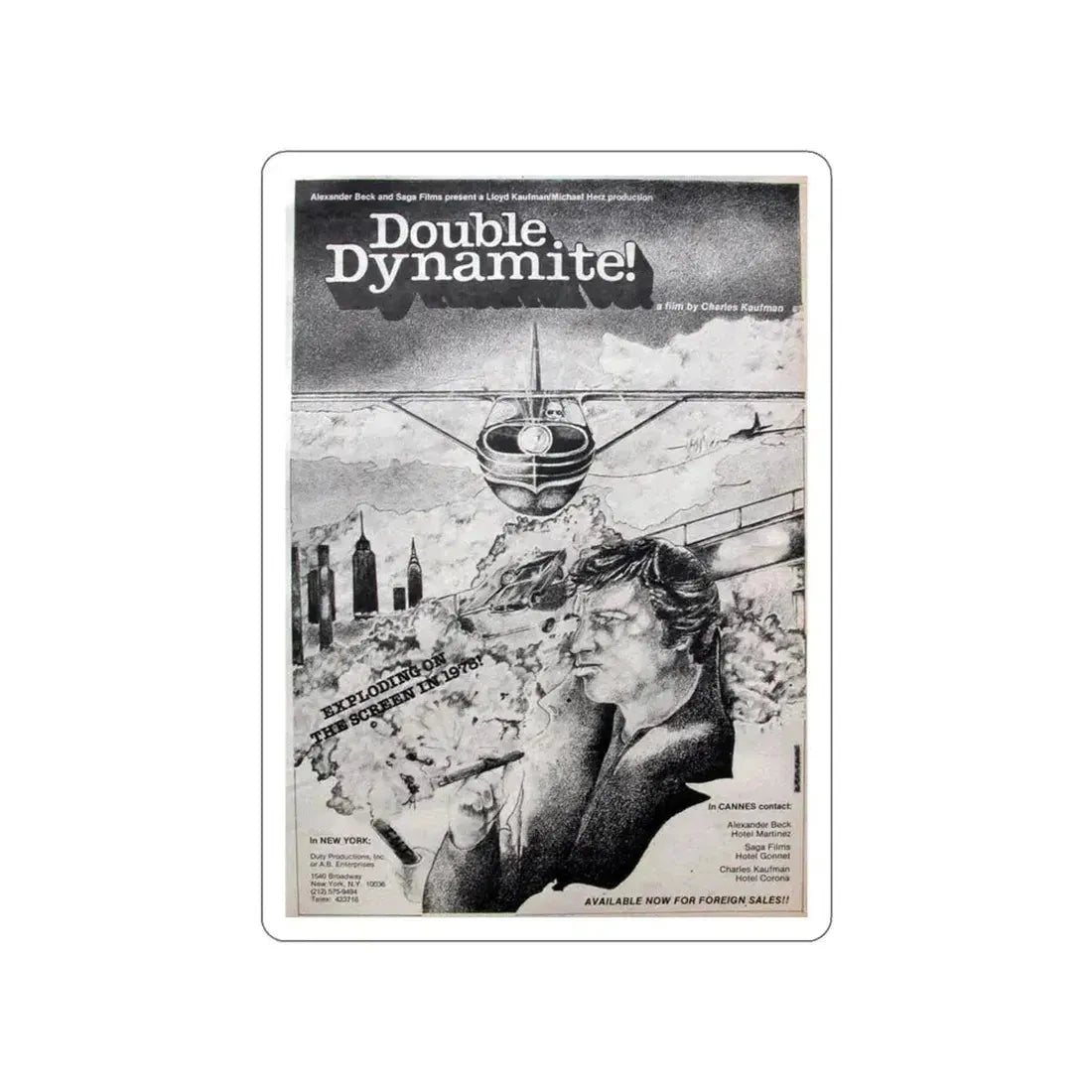 DOUBLE DYNAMITE! 1951 Movie Poster STICKER Vinyl Die-Cut Decal 3 Inch - The Sticker Space