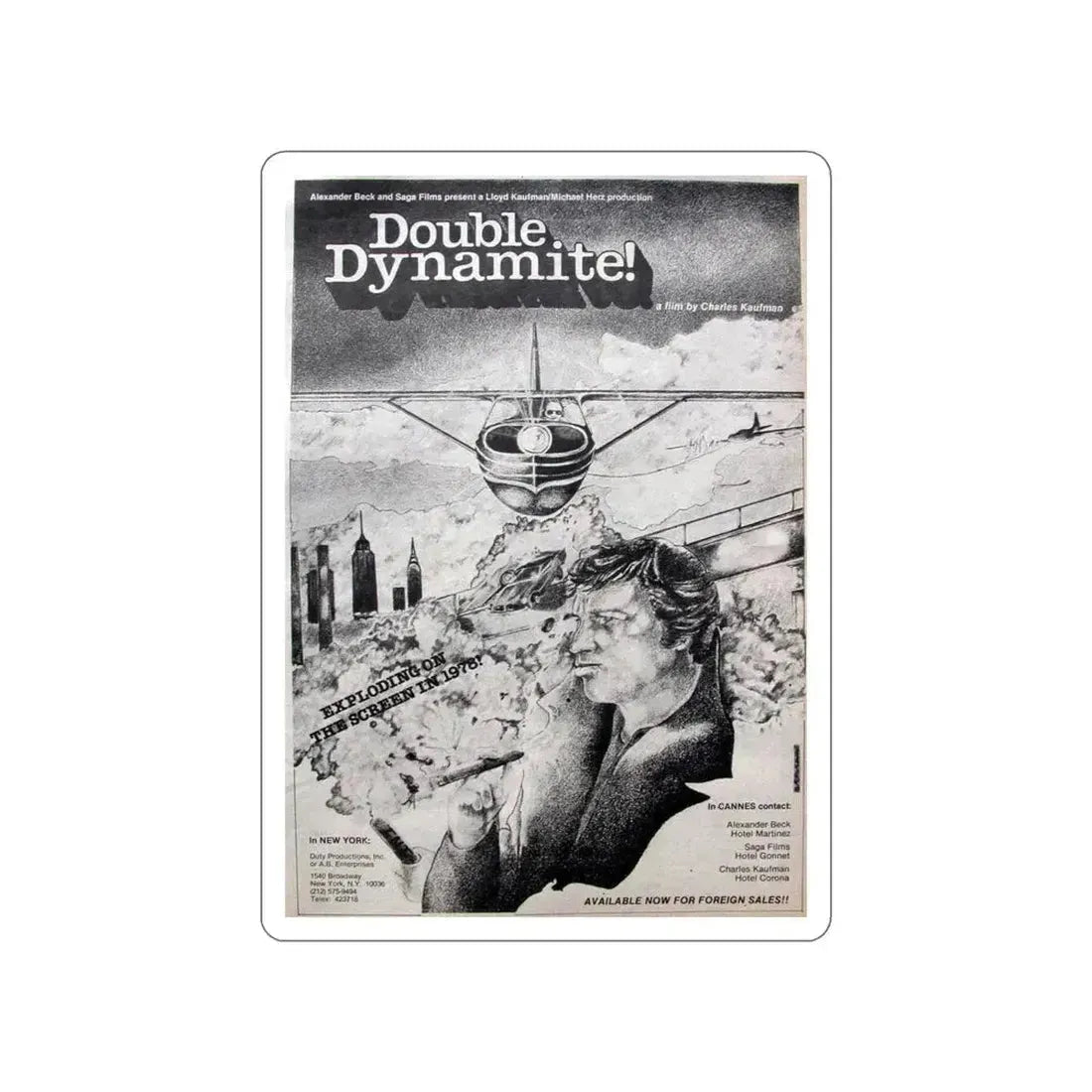 DOUBLE DYNAMITE! 1951 Movie Poster STICKER Vinyl Die-Cut Decal 4 Inch - The Sticker Space