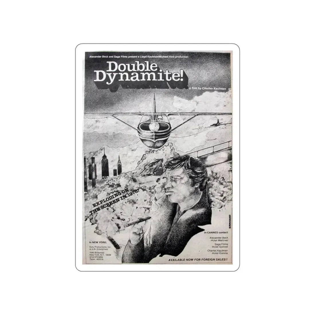 DOUBLE DYNAMITE! 1951 Movie Poster STICKER Vinyl Die-Cut Decal 6 Inch - The Sticker Space