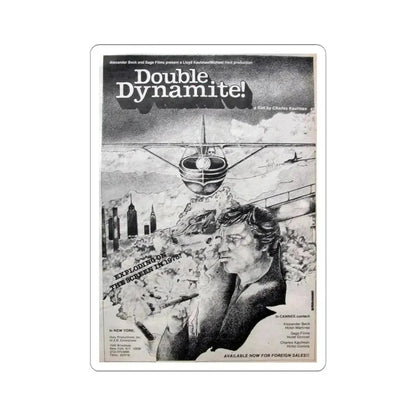 DOUBLE DYNAMITE! 1951 Movie Poster - STICKER Vinyl Kiss-Cut Decal 3 Inch White - The Sticker Space