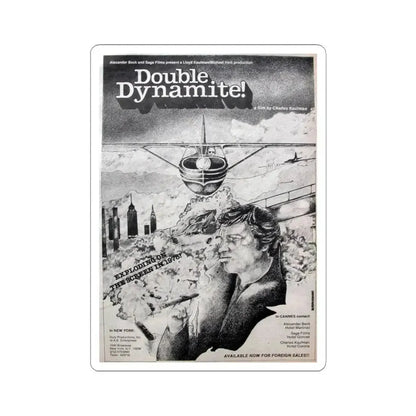 DOUBLE DYNAMITE! 1951 Movie Poster - STICKER Vinyl Kiss-Cut Decal 4 Inch White - The Sticker Space