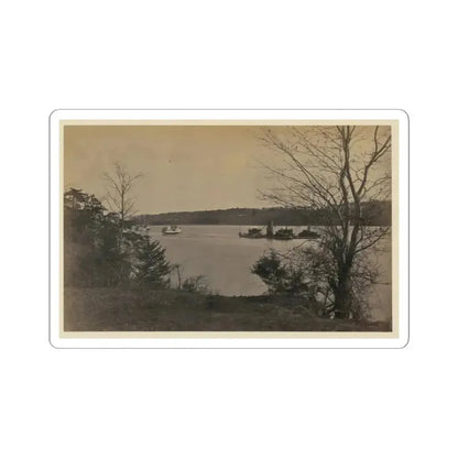 Double Turreted Ironclad Monitor  Onandaga,  James River (U.S. Civil War) STICKER Vinyl Kiss-Cut Decal 4 Inch White - The Sticker Space