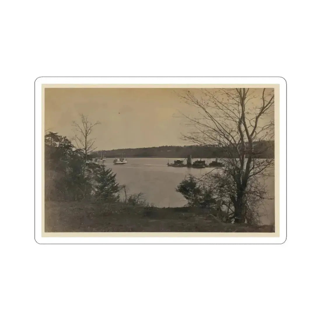 Double Turreted Ironclad Monitor  Onandaga,  James River (U.S. Civil War) STICKER Vinyl Kiss-Cut Decal 6 Inch White - The Sticker Space