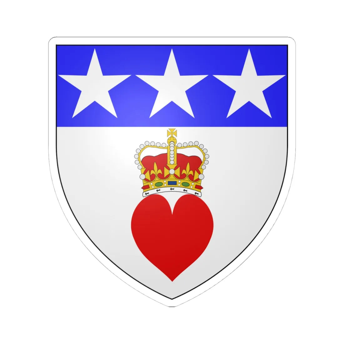 Douglas Arms 3 (Scotland) (Coat of Arms) STICKER Vinyl Kiss-Cut Decal 4 Inch White - The Sticker Space