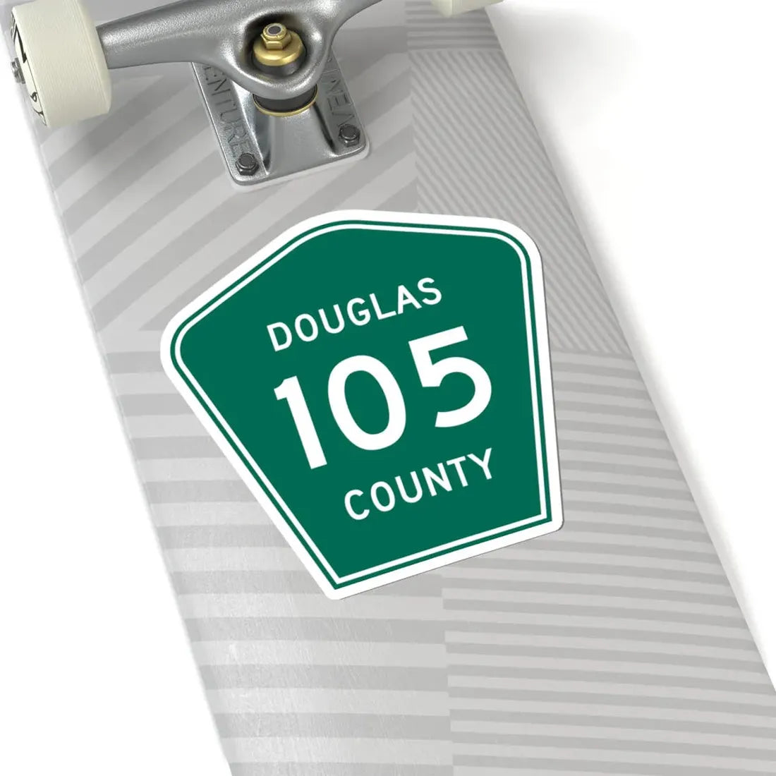 Douglas County 105 green (Colorado) (Road Sign) STICKER Vinyl Kiss-Cut Decal - The Sticker Space