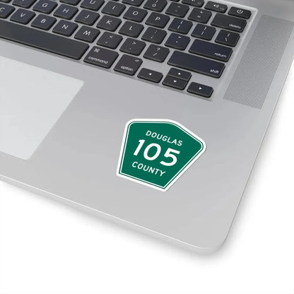 Douglas County 105 green (Colorado) (Road Sign) STICKER Vinyl Kiss-Cut Decal - The Sticker Space