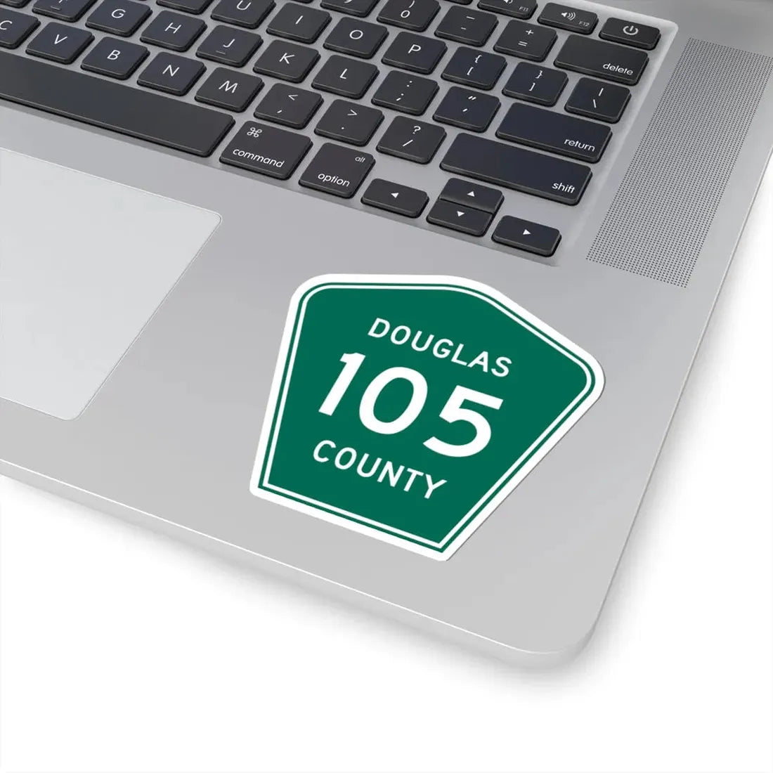 Douglas County 105 green (Colorado) (Road Sign) STICKER Vinyl Kiss-Cut Decal - The Sticker Space