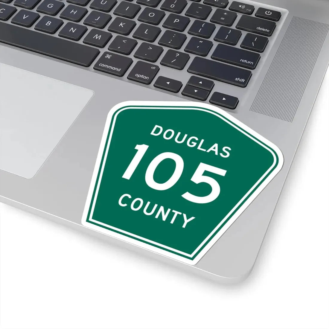 Douglas County 105 green (Colorado) (Road Sign) STICKER Vinyl Kiss-Cut Decal - The Sticker Space