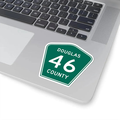 Douglas County 46 green (Colorado) (Road Sign) STICKER Vinyl Kiss-Cut Decal - The Sticker Space
