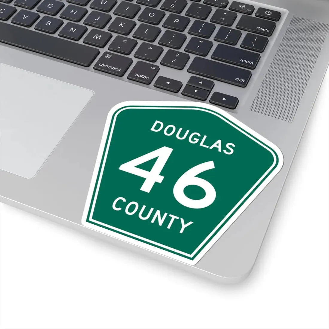 Douglas County 46 green (Colorado) (Road Sign) STICKER Vinyl Kiss-Cut Decal - The Sticker Space