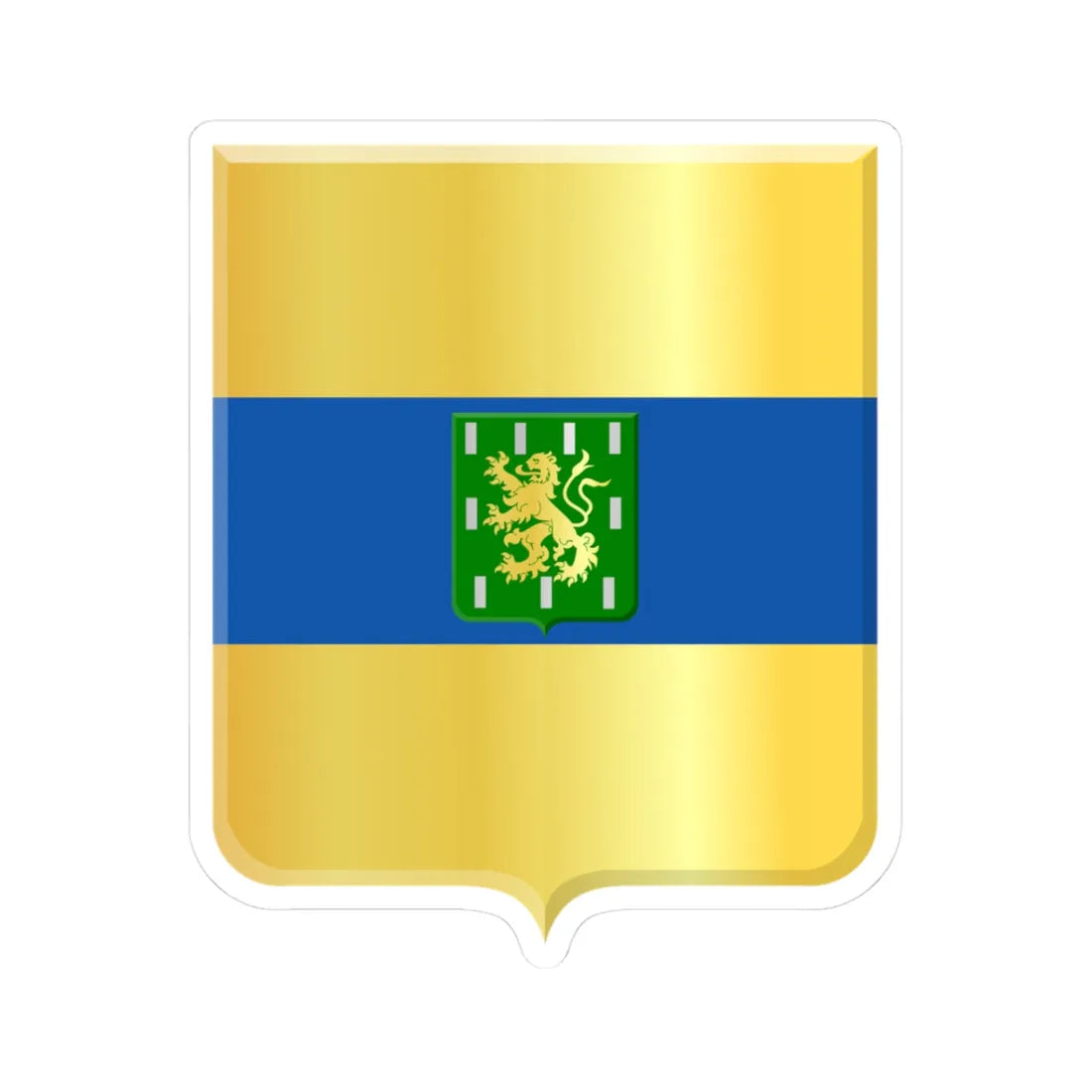 Dour wapen (Belgium) (Coat of Arms) STICKER Vinyl Kiss-Cut Decal 3 Inch White - The Sticker Space