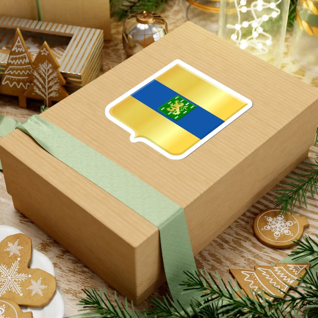 Dour wapen (Belgium) (Coat of Arms) STICKER Vinyl Kiss-Cut Decal - The Sticker Space