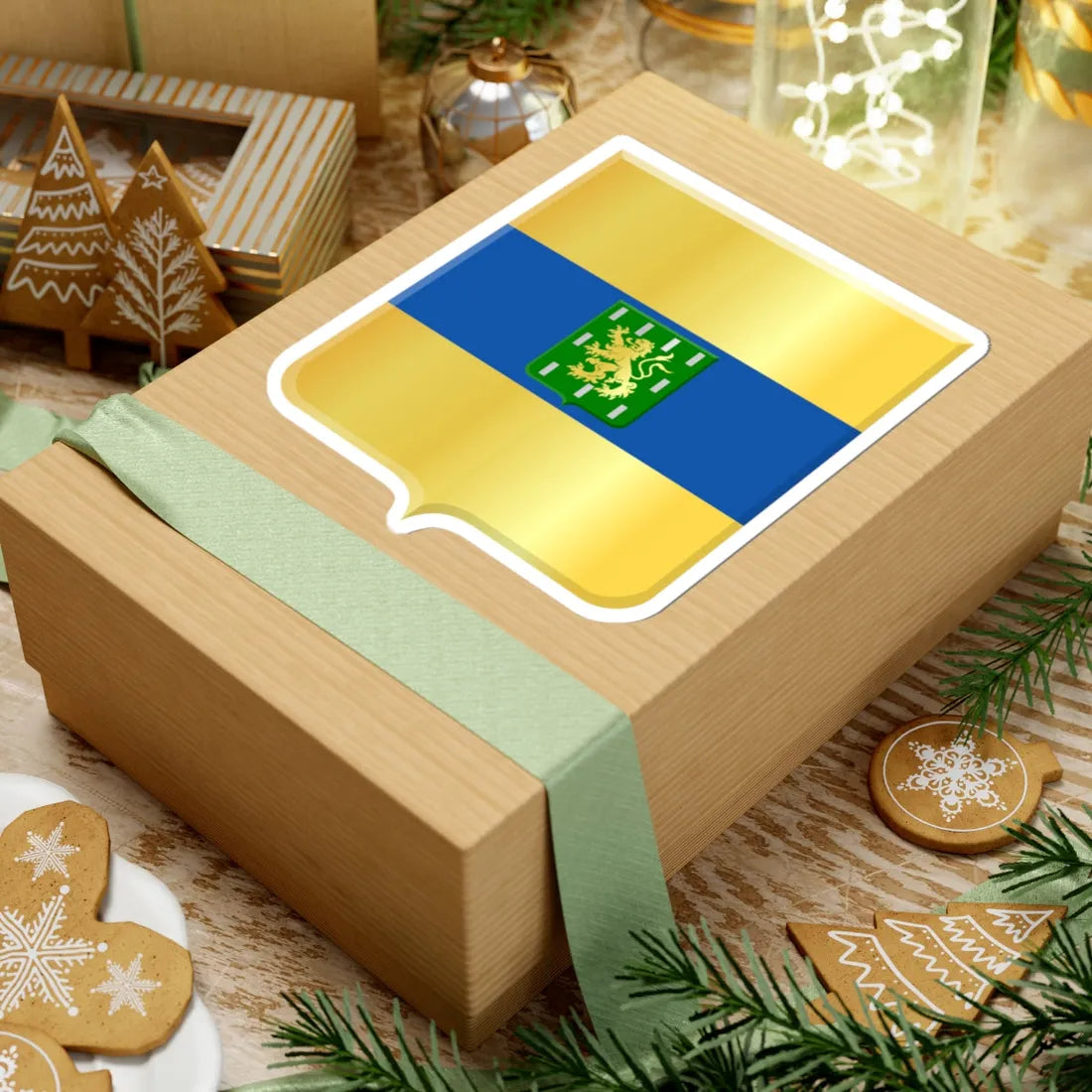 Dour wapen (Belgium) (Coat of Arms) STICKER Vinyl Kiss-Cut Decal - The Sticker Space