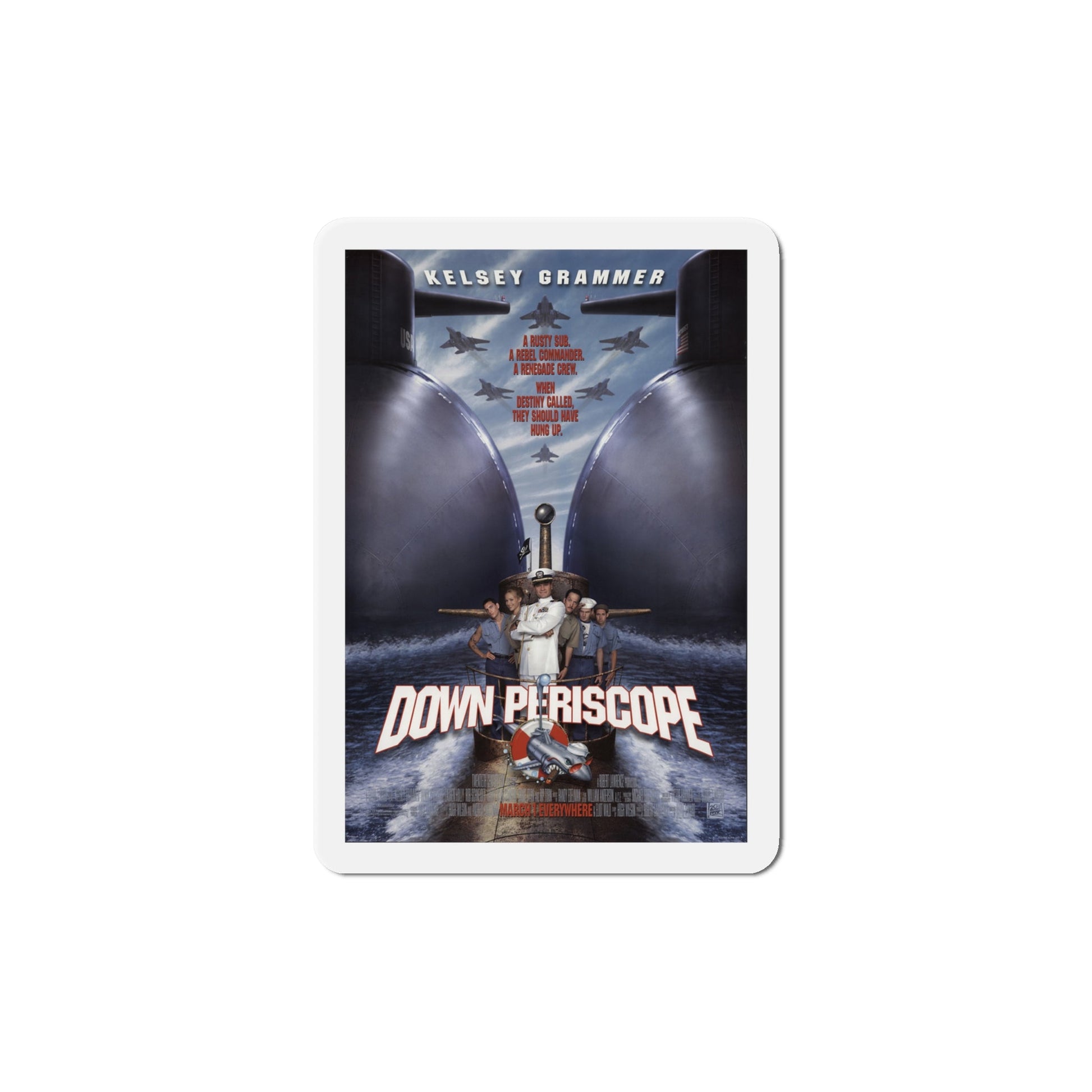 Down Periscope 1996 Movie Poster Die-Cut Magnet-6 Inch-The Sticker Space