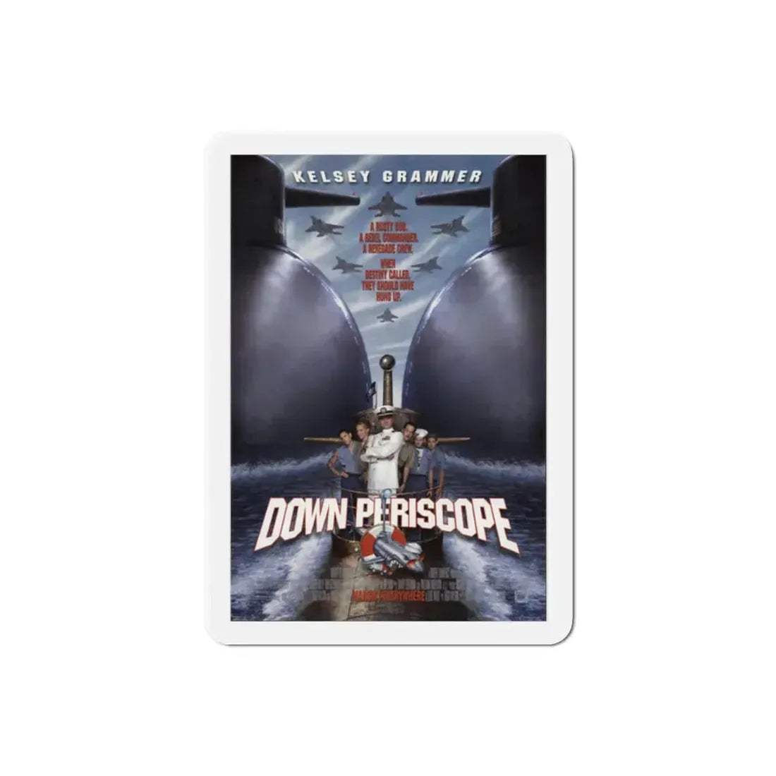 Down Periscope 1996 Movie Poster Refrigerator Magnet 2 Inch - The Sticker Space