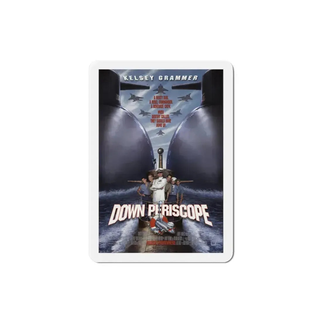 Down Periscope 1996 Movie Poster Refrigerator Magnet 3 Inch - The Sticker Space