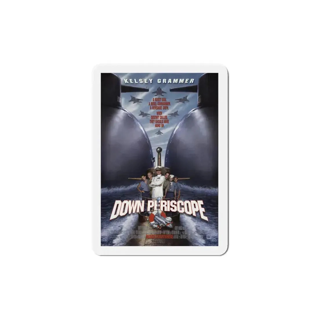 Down Periscope 1996 Movie Poster Refrigerator Magnet 6 Inch - The Sticker Space