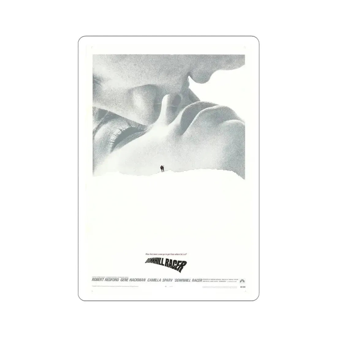 Downhill Racer 1969 Movie Poster STICKER Vinyl Die-Cut Decal 4 Inch - The Sticker Space