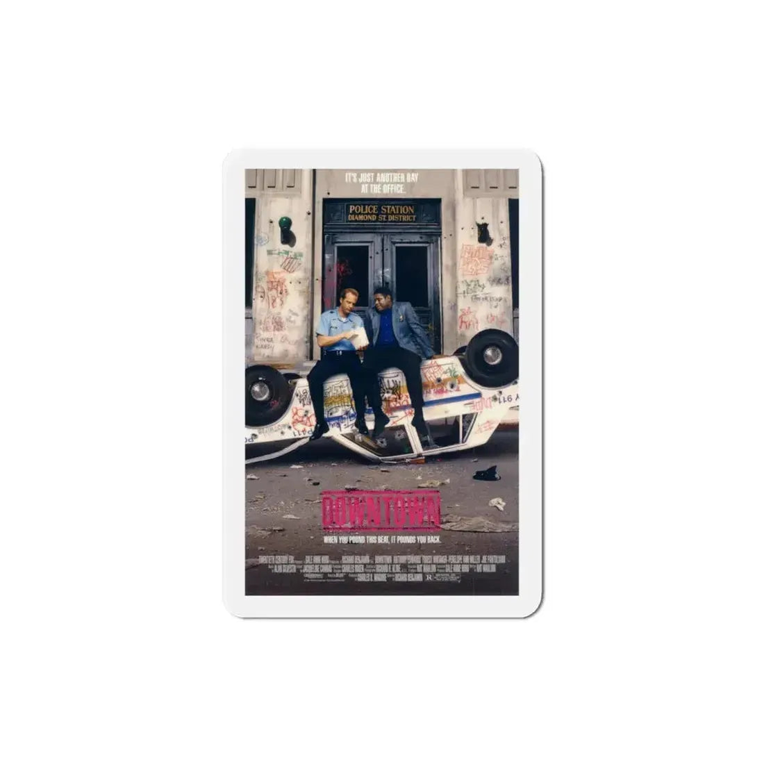 Downtown 1990 Movie Poster Refrigerator Magnet 4 Inch - The Sticker Space