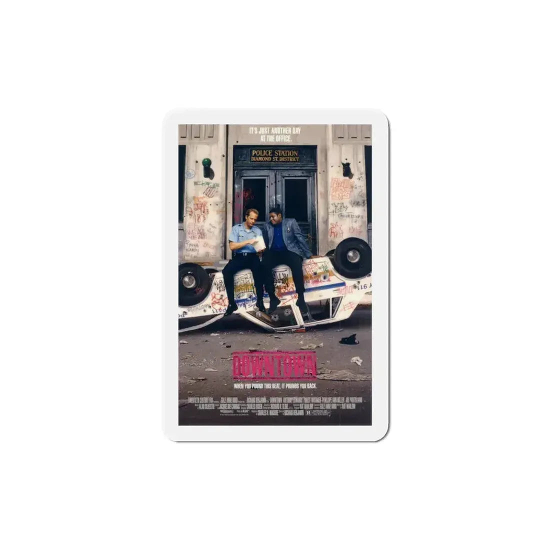 Downtown 1990 Movie Poster Refrigerator Magnet 5 Inch - The Sticker Space