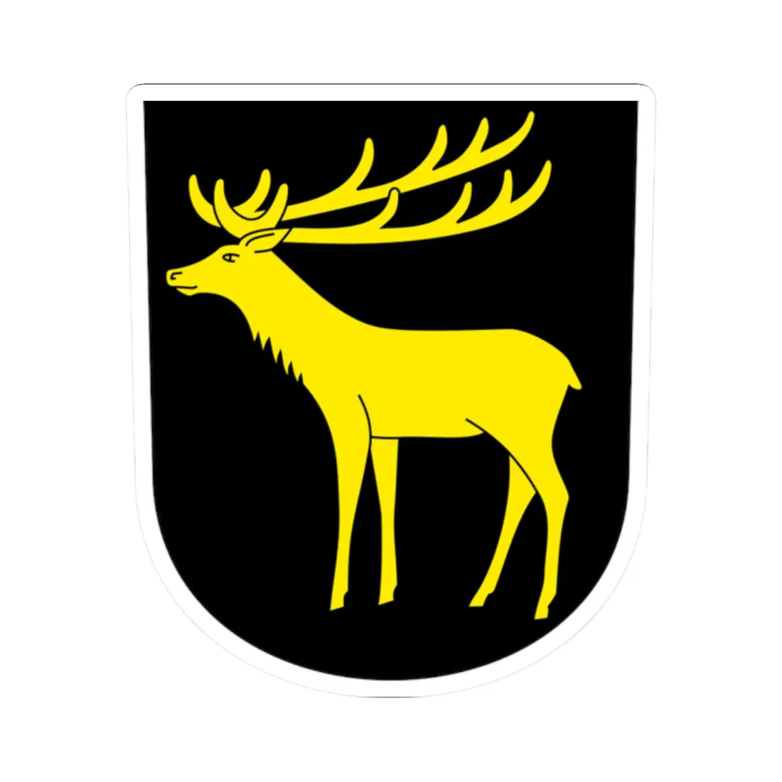 Dozwil-blazon (Switzerland) (Coat of Arms) STICKER Vinyl Kiss-Cut Decal 2 Inch White - The Sticker Space