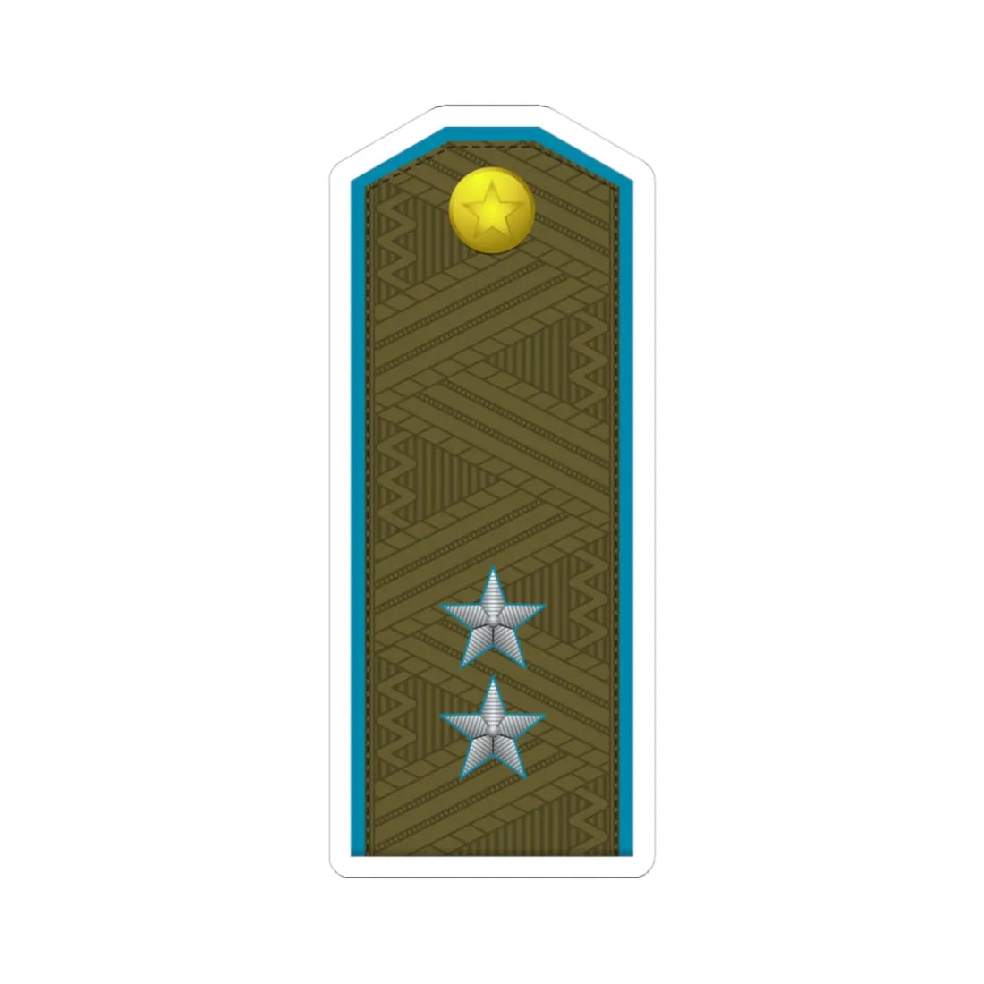 DPRK AirForce OF 7 (Korea) (Military Rank) STICKER Vinyl Kiss-Cut Decal 3 Inch White - The Sticker Space