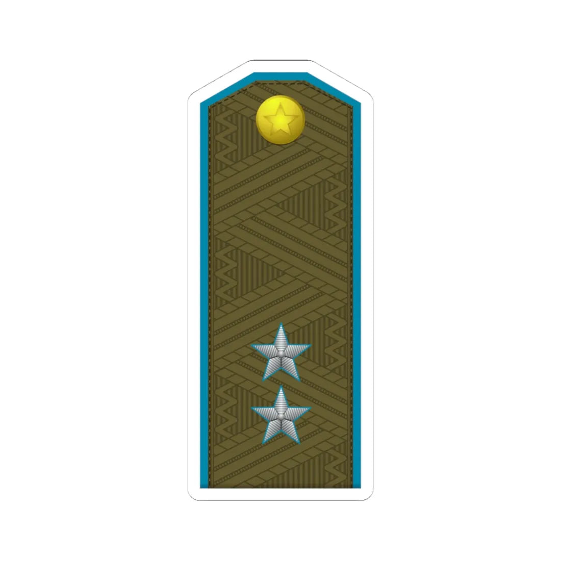 DPRK AirForce OF 7 (Korea) (Military Rank) STICKER Vinyl Kiss-Cut Decal 4 Inch White - The Sticker Space
