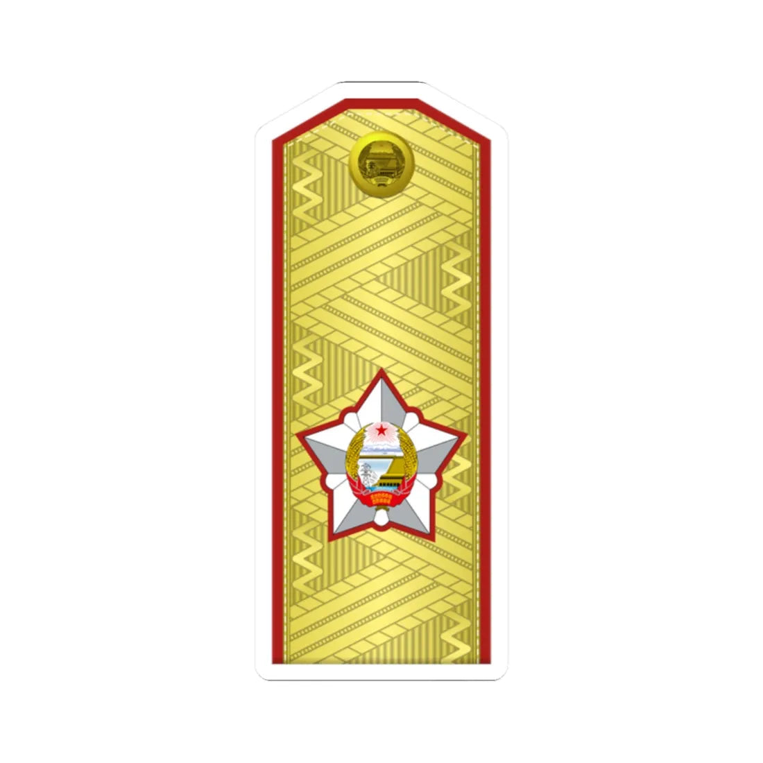 DPRK Army OF 10a (Korea) (Military Rank) STICKER Vinyl Kiss-Cut Decal 2 Inch White - The Sticker Space