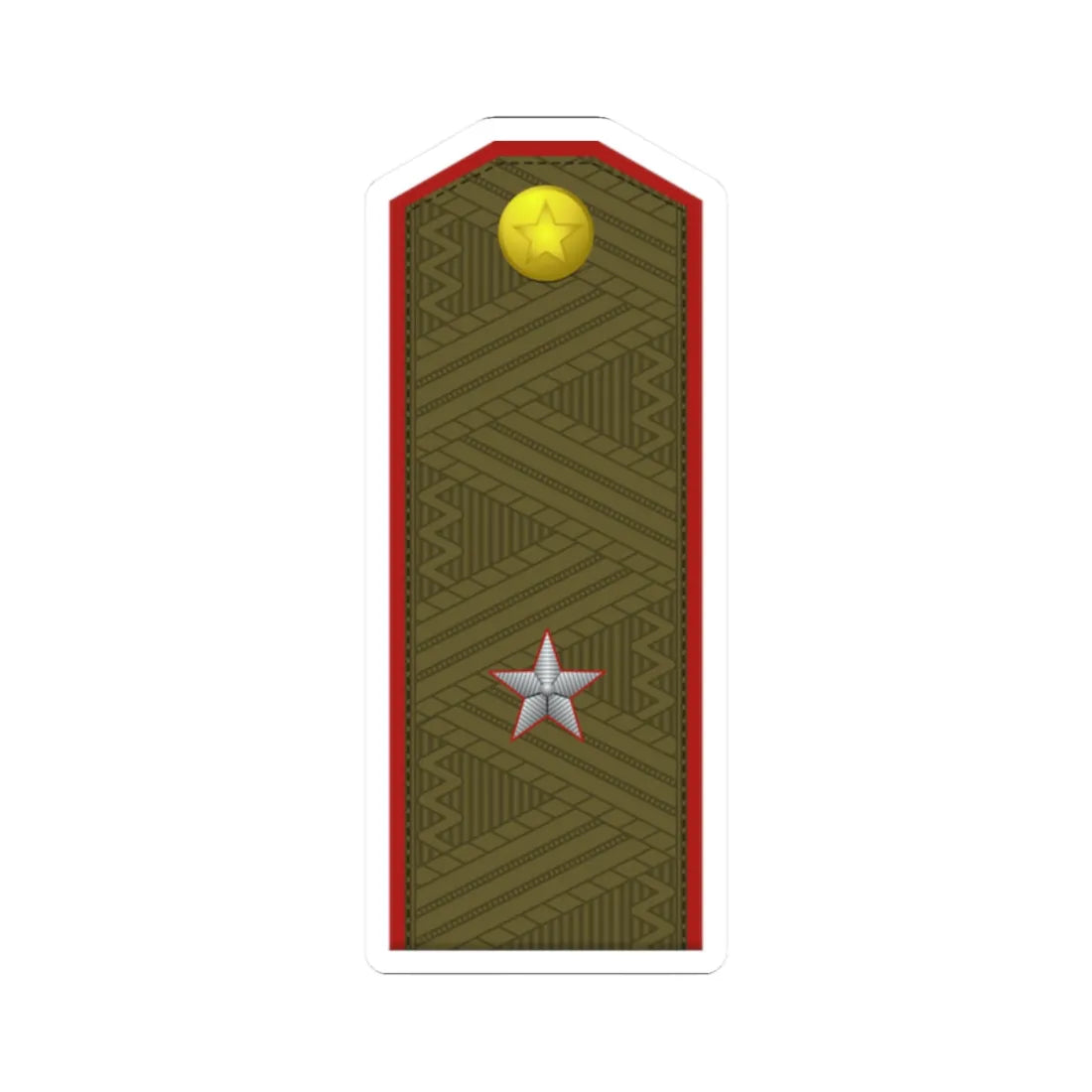 DPRK Army OF 6 (Korea) (Military Rank) STICKER Vinyl Kiss-Cut Decal 2 Inch White - The Sticker Space