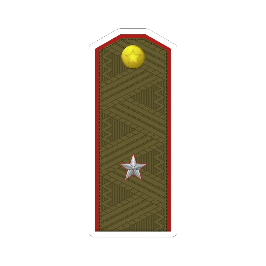 DPRK Army OF 6 (Korea) (Military Rank) STICKER Vinyl Kiss-Cut Decal 4 Inch White - The Sticker Space