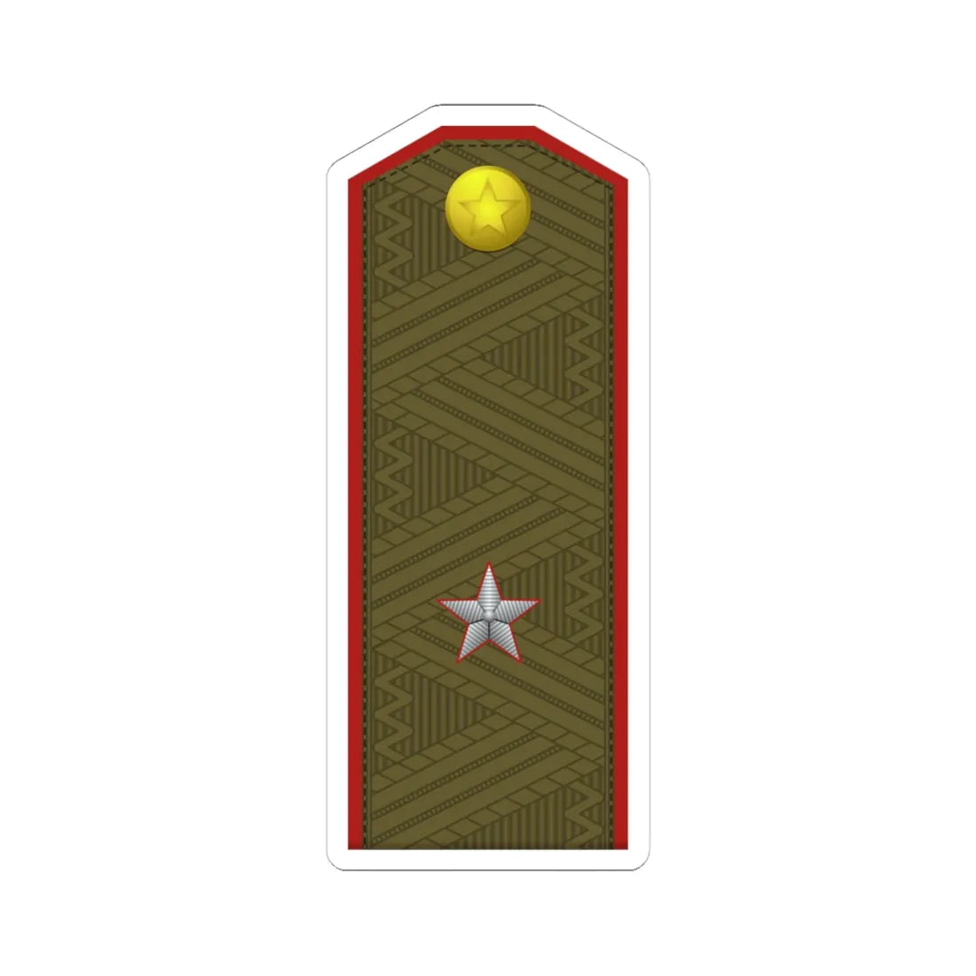 DPRK Army OF 6 (Korea) (Military Rank) STICKER Vinyl Kiss-Cut Decal 6 Inch White - The Sticker Space