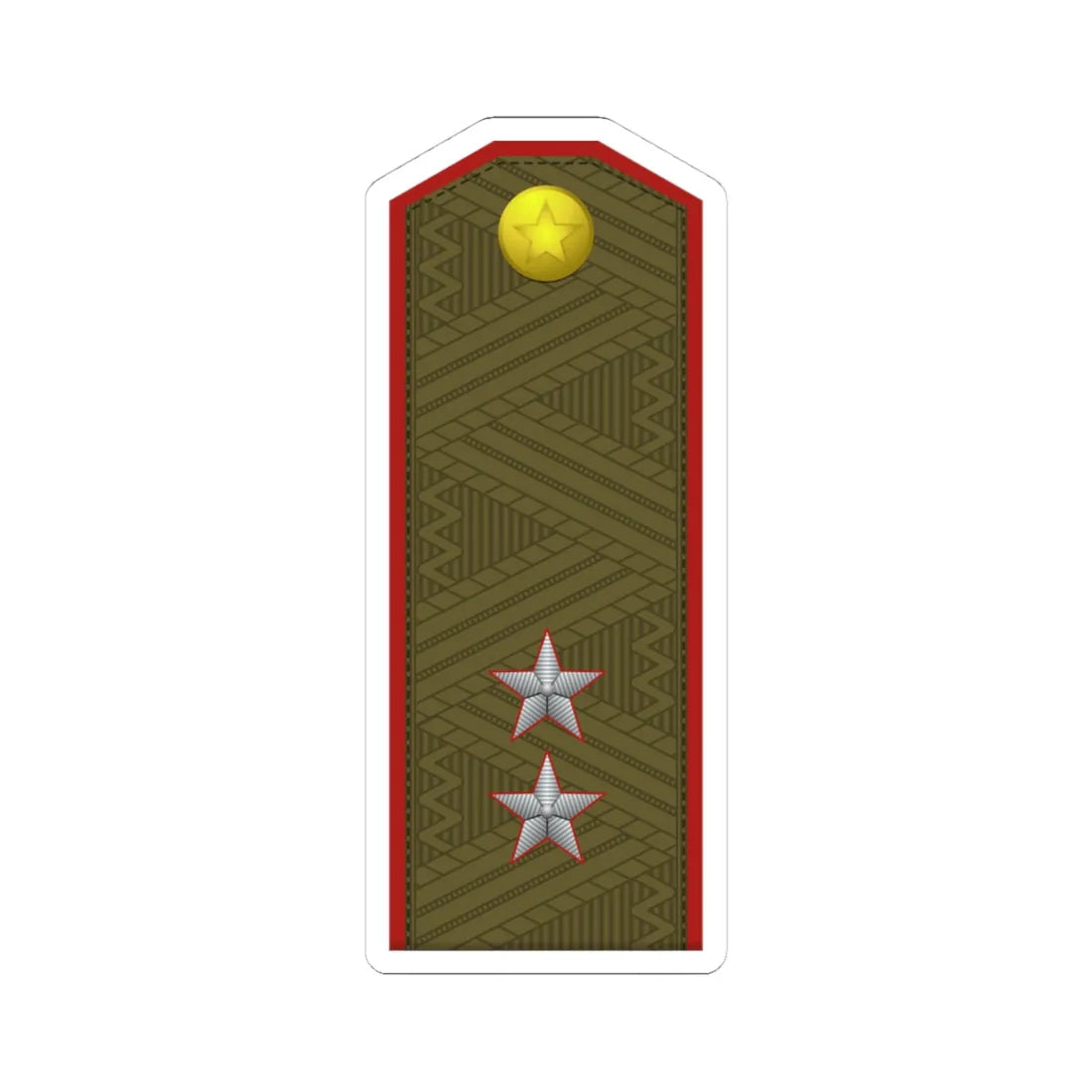 DPRK Army OF 7 (Korea) (Military Rank) STICKER Vinyl Kiss-Cut Decal 4 Inch White - The Sticker Space
