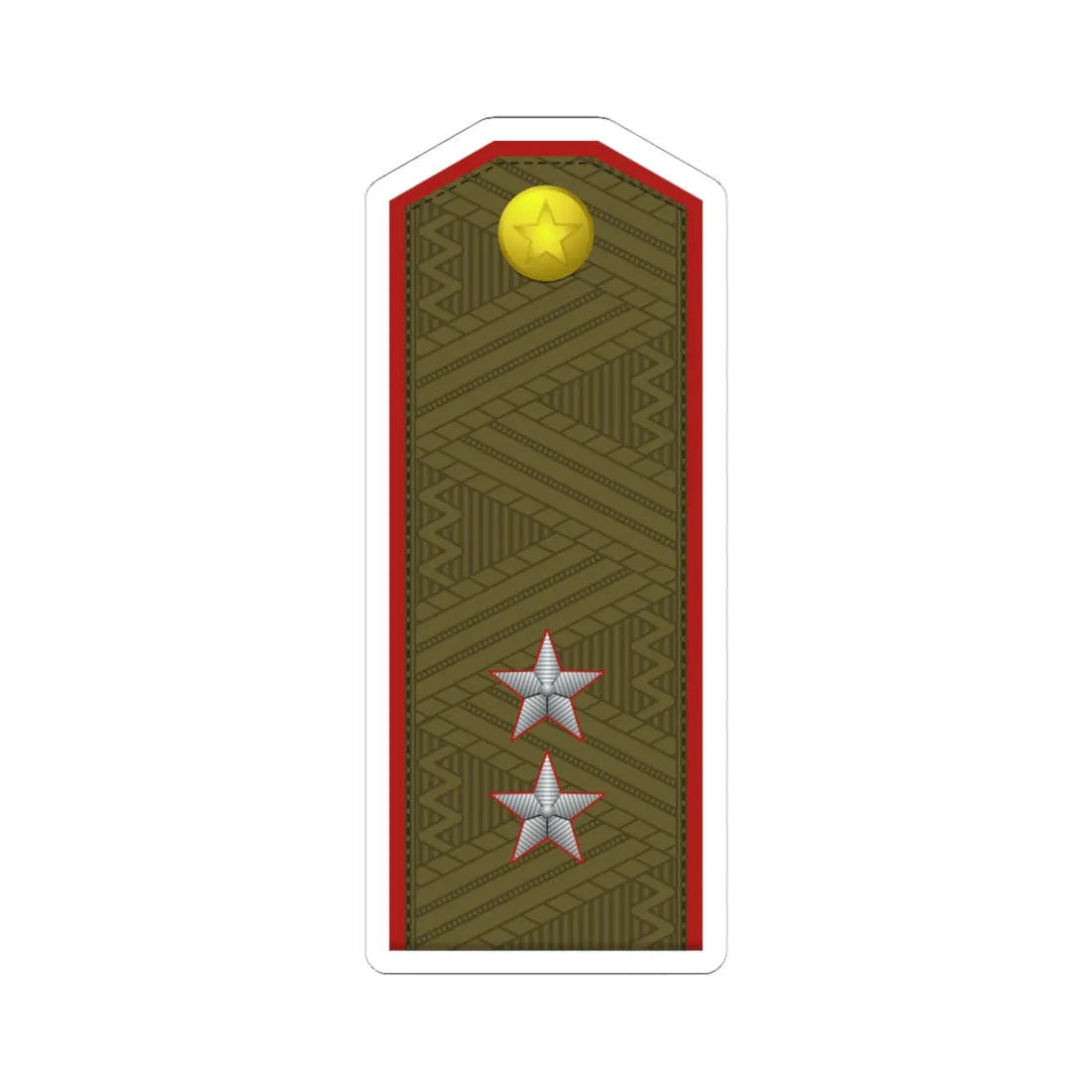 DPRK Army OF 7 (Korea) (Military Rank) STICKER Vinyl Kiss-Cut Decal 6 Inch White - The Sticker Space