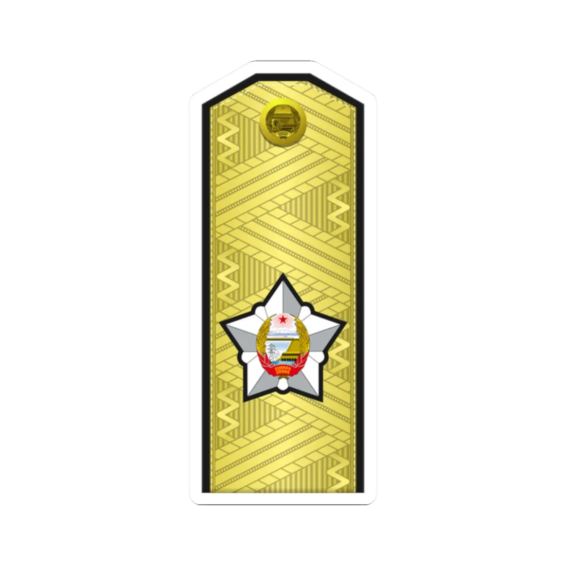 DPRK Navy OF 10a (Korea) (Military Rank) STICKER Vinyl Kiss-Cut Decal 2 Inch White - The Sticker Space