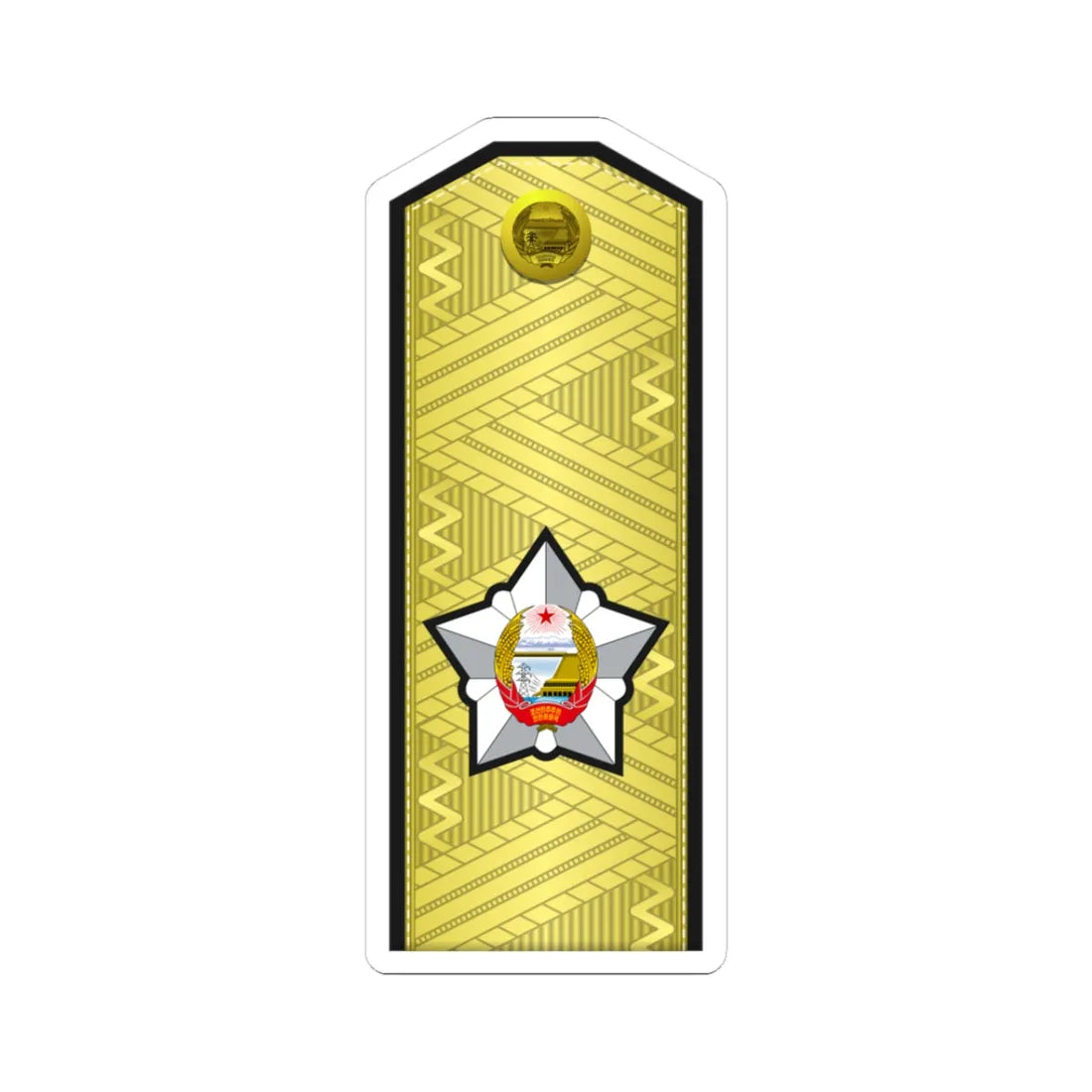 DPRK Navy OF 10a (Korea) (Military Rank) STICKER Vinyl Kiss-Cut Decal 3 Inch White - The Sticker Space